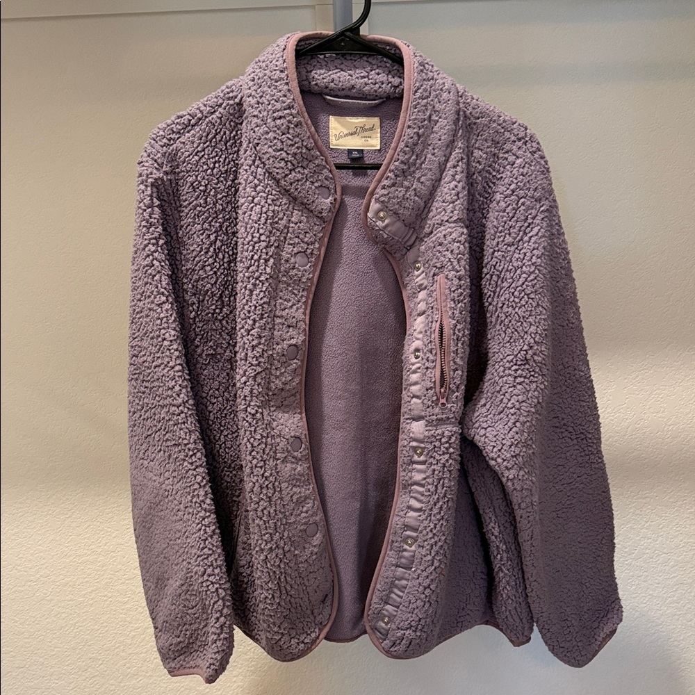 Women’s Universal Thread Purple Sherpa Jacket Size XXL